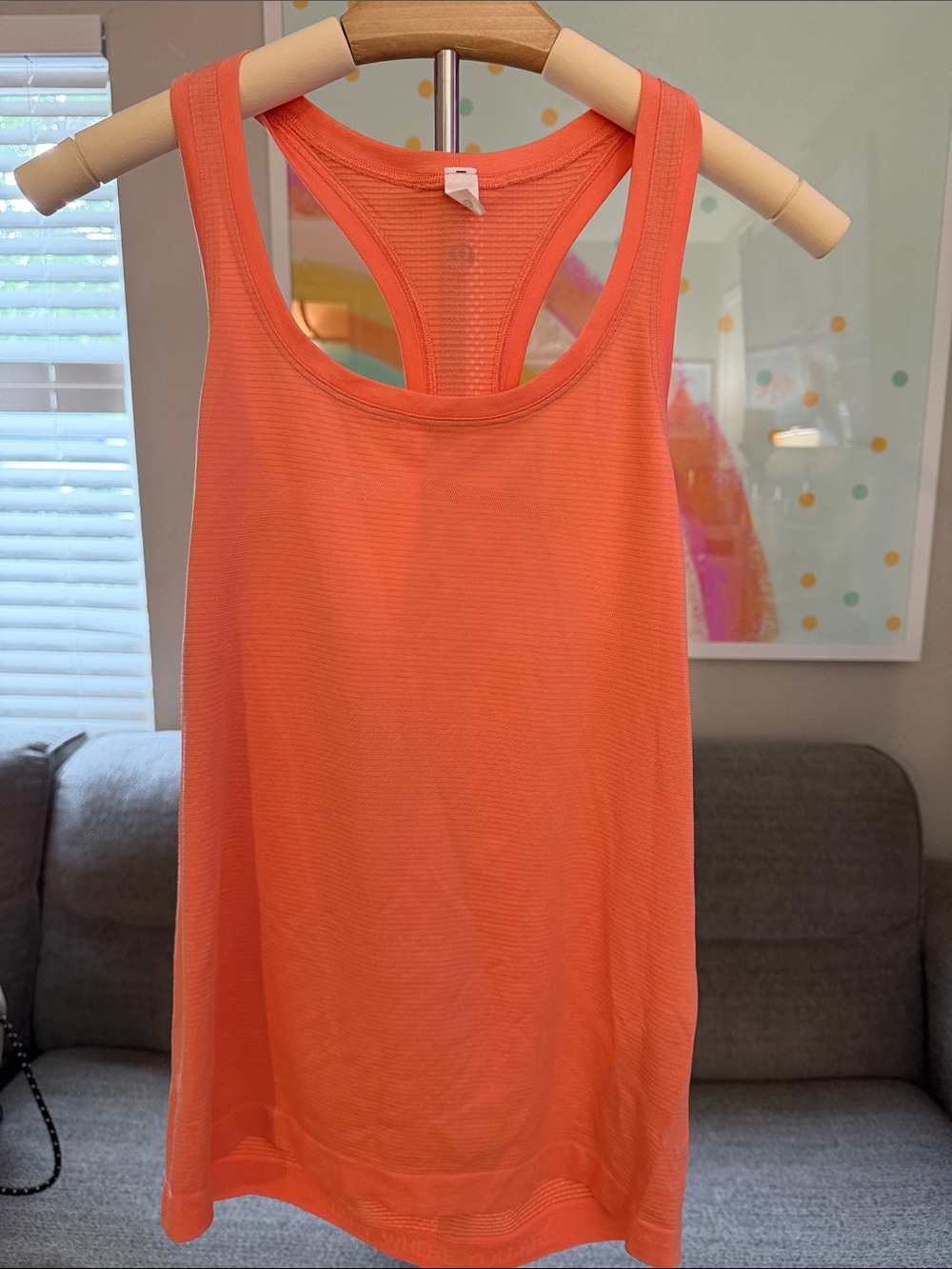 lululemon athletica Coral-Orange Racerback Tank